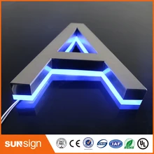Вывески из нержавеющей стали с подсветкой для рекламы, светодиодный 3D вывески с подсветкой для магазина