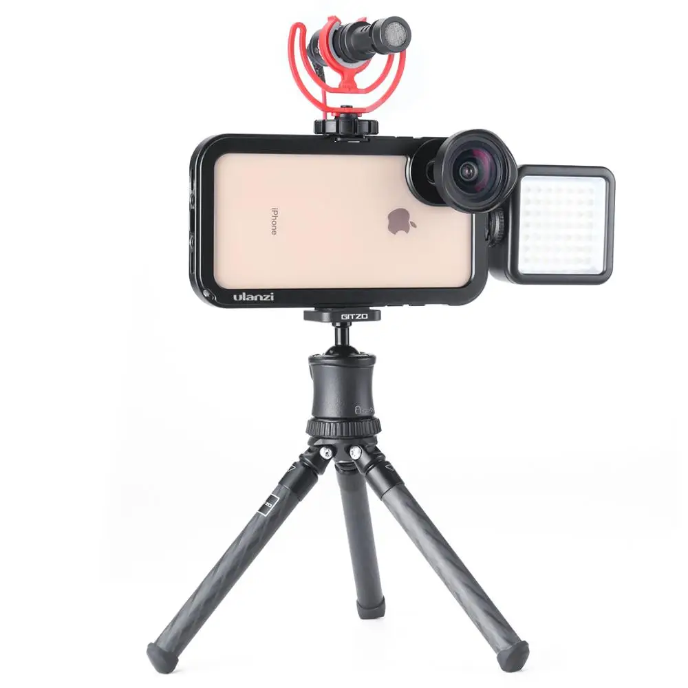 

Ulanzi Video Cage Smartphone Video Gear Handheld Phone Gage Supporting External Lens Microphone LED Light Pro iPhone XS/XS Max