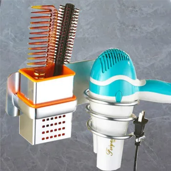 

Hair Dryer Holder,Hair Blow Dryer Holder,Hair Dryer Organizer Shelf Rack Stand,Wall Mount with Cup,Bathroom Washroom Accessories