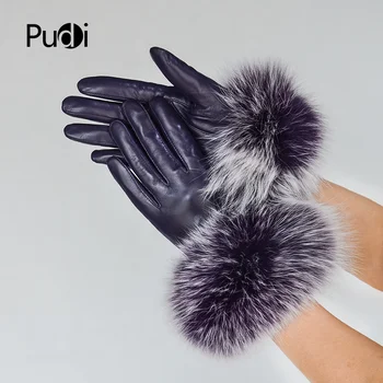 

Pudi GL868 women genuine leather glove 2018 winter new real leather gloves fashion style black brown 10 colors