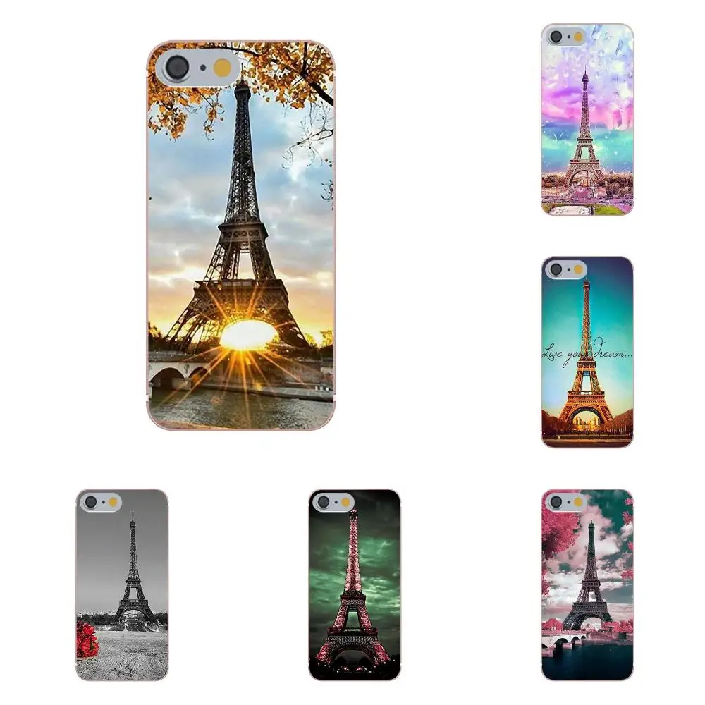 Для Apple iPhone 4 4S 5 5C 5S SE 6 6S 7 8 Plus X мягкие чехлы для мобильных телефонов Любовь Париж