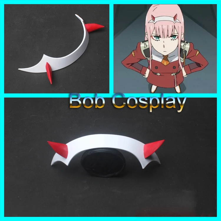 Новое прибытие DARLING in the FRANXX 02 Косплей парики Zero Two парик 100 см Длинные розовые синтетические волосы Perucas Косплей парик+ Роговая лента для волос