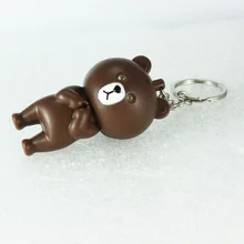 Mini expressions bears led key chain individuality creative mobile phone’s accessories led flashlight car pendant wholsale