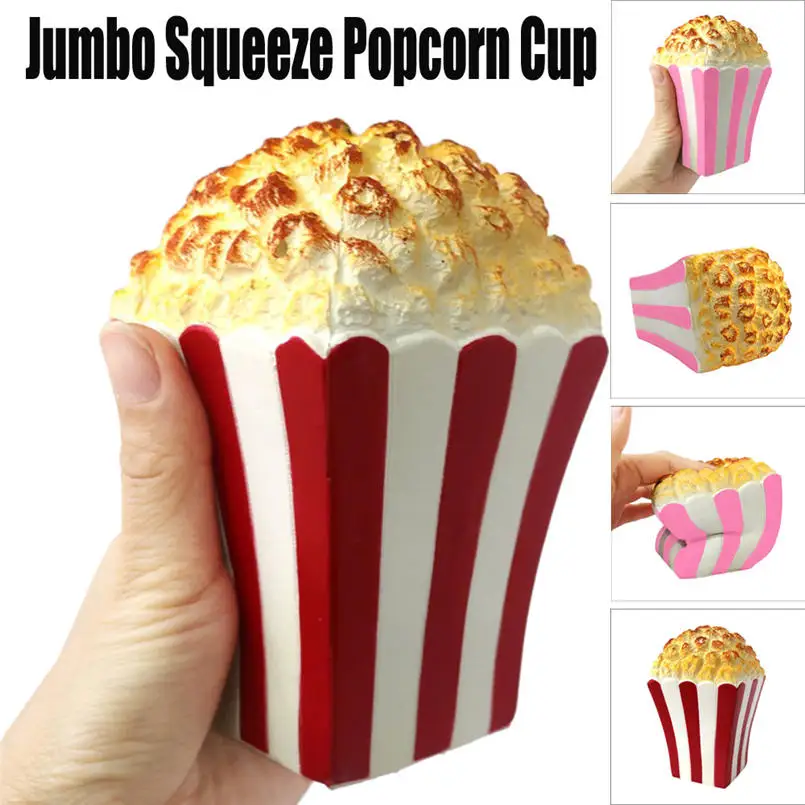 Новое поступление дропшиппинг милый Jumbo Squeeze чашка для попкорна мягкими замедлить рост декомпрессии телефон ремень игрушка Reliever Декор 20
