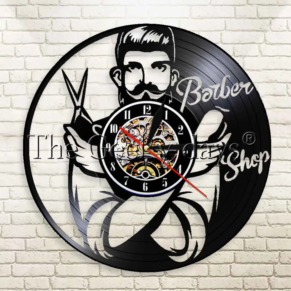 Buy 1Piece Hairdresser Wall Clock Barber Shop Vinyl