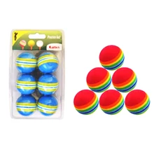 Golf Balls Hot Sale 6Pcs/Lot Indoor Practice EVA Sponge Foam Balls Swing Training Aids Golfing Accessories Blue/Red