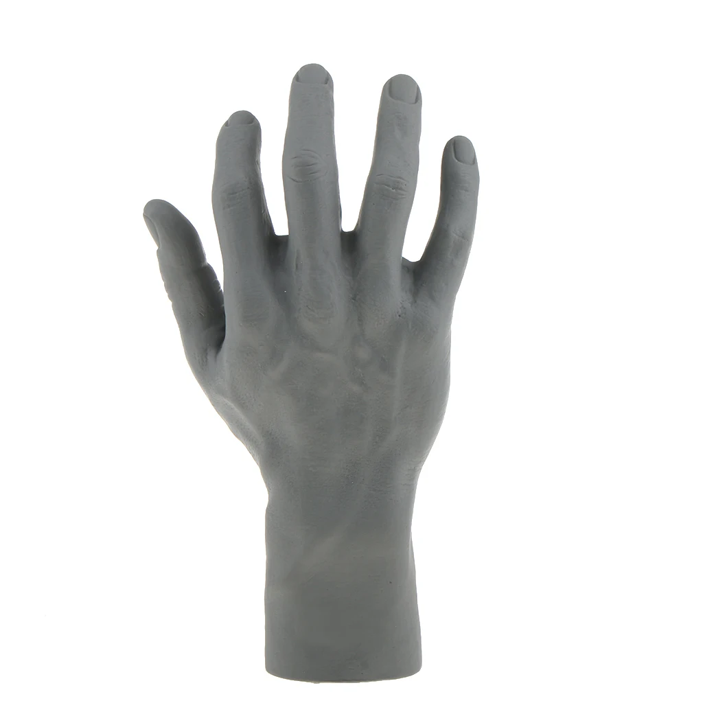 High Simulation Male Mannequin Right Hand For Jewelry Bracelet Watch Glove Ring Display Magnet can be equipped on the bottom