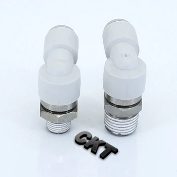 

free shipping rotary fittings KXL12-03S/04S plastic high-speed type right angle to import used in vacuum system