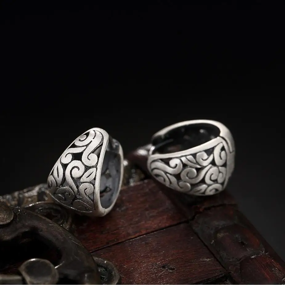 

925 Sterling Silver Retro Vine Huggie Hoop Endless Earrings Women Jewelry A1545