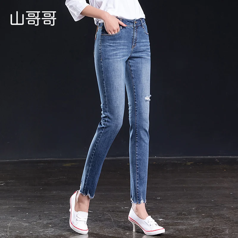 

Jeans for Women mom Jeans High Waist Jeans Woman High Elastic plus size Stretch Jeans female washed denim skinny pencil pants