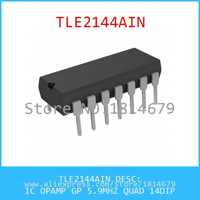 1 Шт./лот TLE2144AIN IC ОПЕРАЦИОННЫЕ УСИЛИТЕЛИ GP 5.9 МГЦ QUAD 14DIP 2144 TLE2144 |