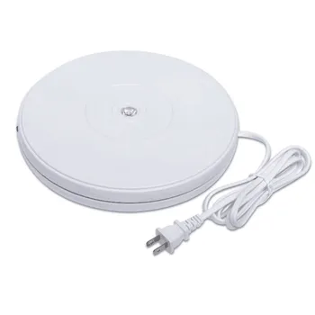 

25cm / 10Inch Led Light 360 Degree Electric Rotating Turntable Rotating Display Stand for Photography 110-220V EU US plug