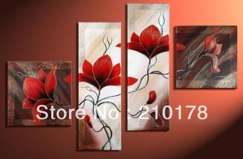 

handmade oil painting on canvas modern 100% Best Art Flower oil painting original directly fromar tist FL4-003