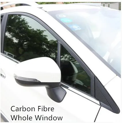 Черный/углеродное волокно средний столб целое окно Empennage защитная пленка наклейка для Subaru XV 19 BA103 - Название цвета: Carbon Window