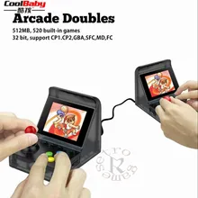 Мини портативные игровые игроков A7 игровой консоли чехол для телефона в виде ретро-игровой плеер 32Bit встроенный 520 футболки с принтами на тему классических игр Поддержка TF карты для аркадной игры