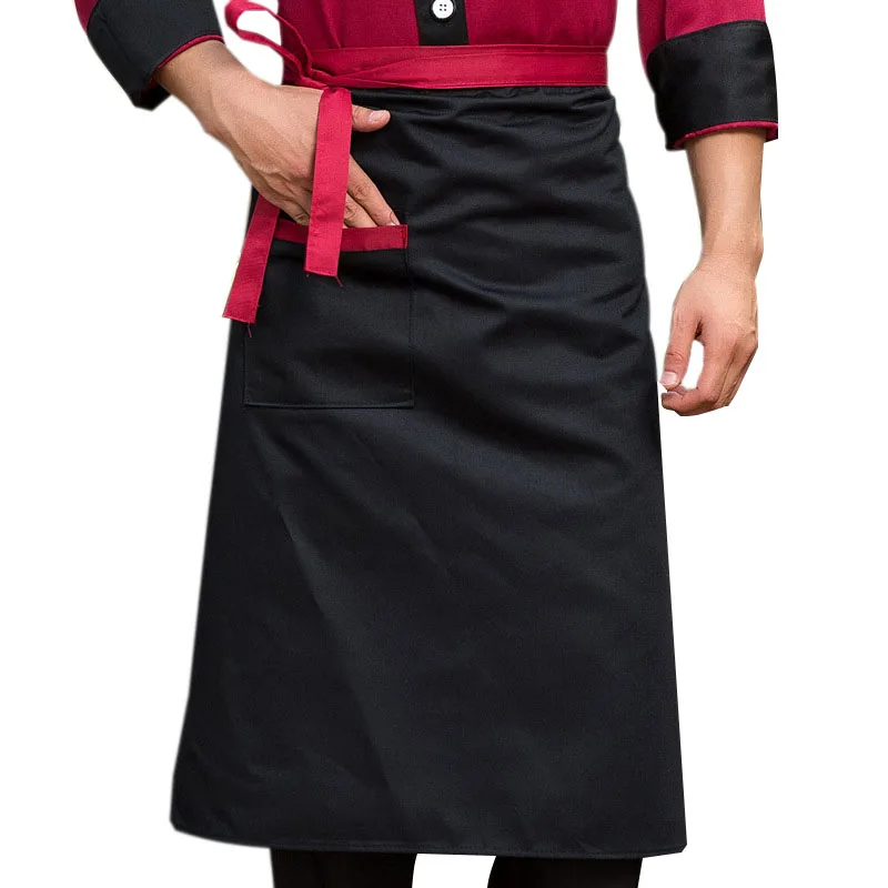 Tainini Kitchen Restaurant Waist Aprons With 5 Large Pockets For Women Men Half Short Apron For Server Waiter Waitress Purple