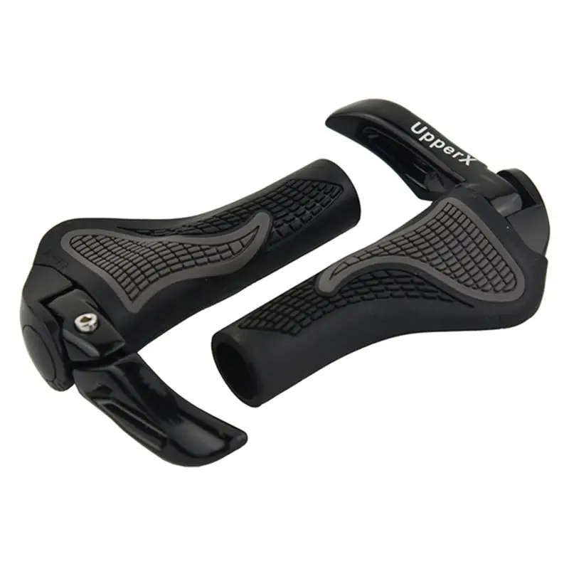 

UPPERX One Pair Mountain Bike Bicycle MTB Bar End Handlebar Grips Ergonomic Black