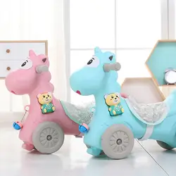 Детское кресло-качалка Лошадь пластиковая музыкальная качалка Лошадь детская игрушка для верховой езды игрушки Единорог троянский