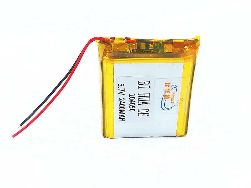 

2400mAh Battery 3.7V Lipo 104050 Rechargeable for Dvr GPS MP4 MP5 Tablet PC Laptop Power Bank Electronic Toys Driving Recorder