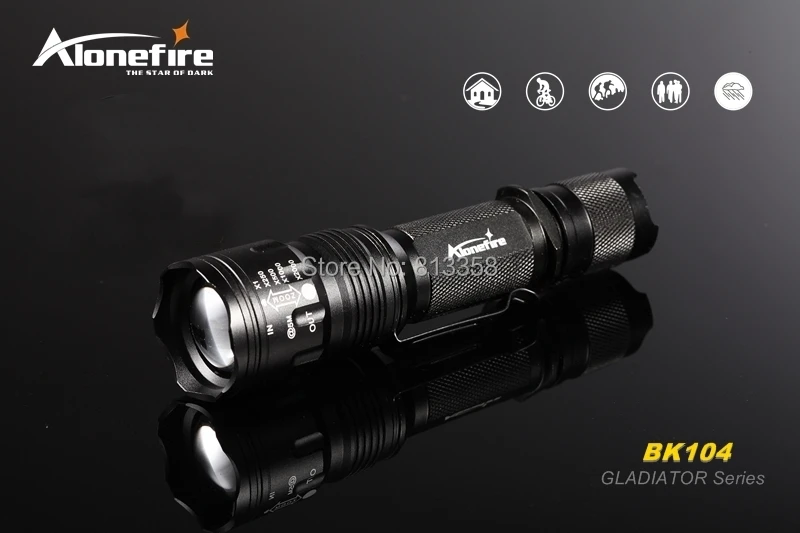 Alonefire bk104 Гладиатор серии CREE xm-l T6 LED 5 Режим масштабирования портативный светодиодный фонарик