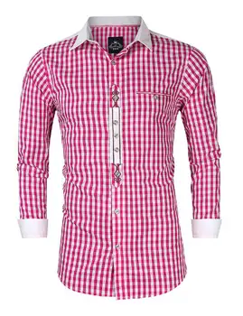 

Men's Oktoberfest Tops Shirts Plaid Long Sleeve Beer Men SHirt Turn-down Collar Checked Oktoberfest Men Servicers Tops Shirts