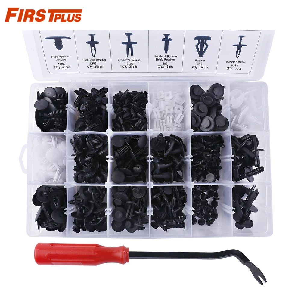415 Pcs Car Retainer Kit And Push Rivet Pins Clips With Fastener