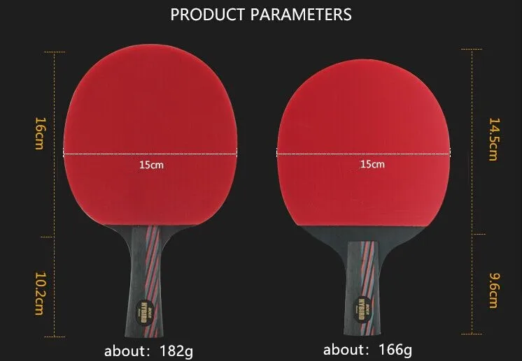 1 ракетка для настольного тенниса, Брендовое качество, углеродное волокно, лезвие с двойной лицевой ракетой, резиновая бита, БУР с сумкой, ракетка для настольного тенниса