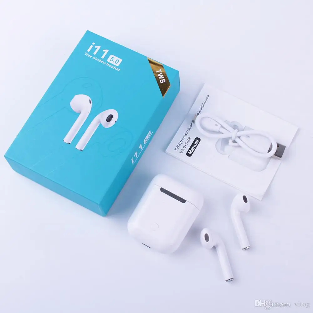 

i11 TWS Wireless Bluetooth Earp 5.0 Touch Earphone Earbuds with Charging Box Mic For iPhone SE XS Max IOS Android