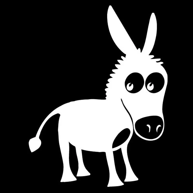 JD117 lovely mules Vinyl Decal Motorcycle Car Sticker For Window Bumper Laptop Black/Silver