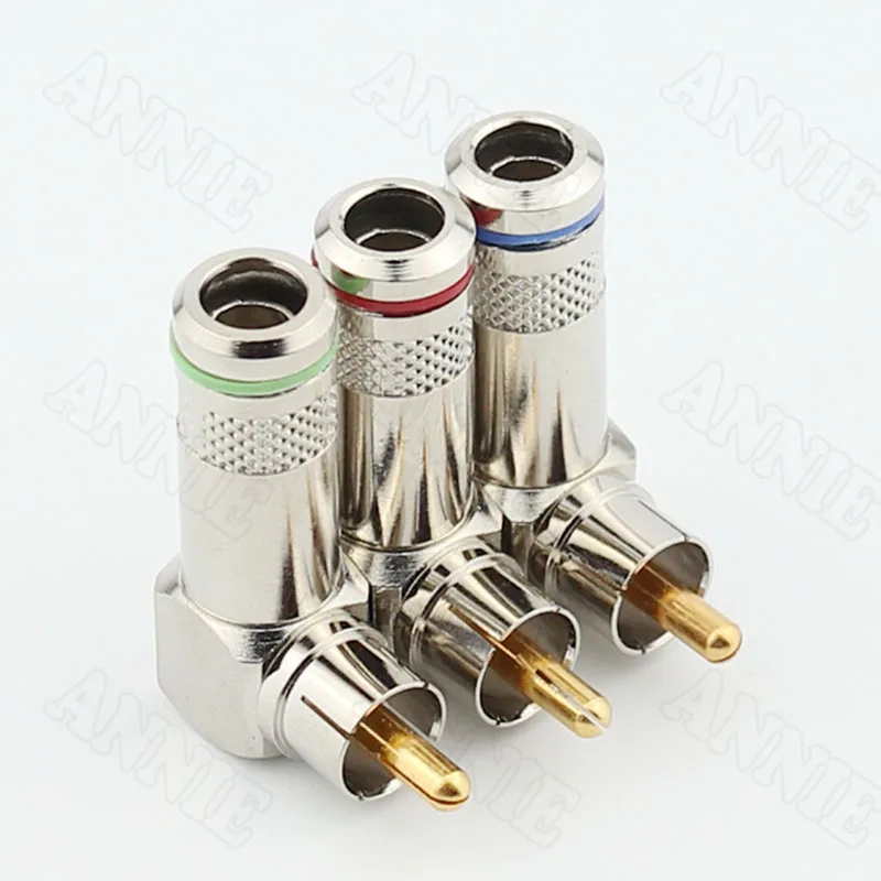 

10pcs/lot High Quality L Type RCA Orthogonal Elbow Socket AV Solderless Lotus Plug 90 Degrees Jack