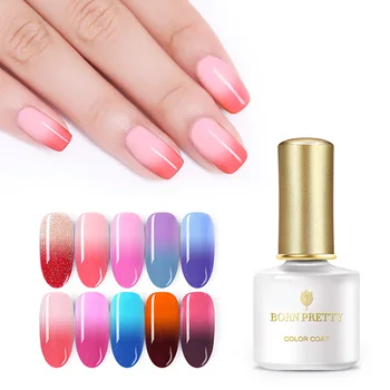 

BORN PRETTY Thermal Nail Gel Polish 6ml Temperature Color Changing Nail Art Polish Set Long Lasting Varnish UV Lamp