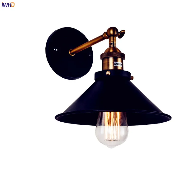 IWHD Vintage Antique LED Wall Lamp Home Lighting Iron Loft American Edison Wall Lights Fixtures Sconce Luminaire Home Lighting