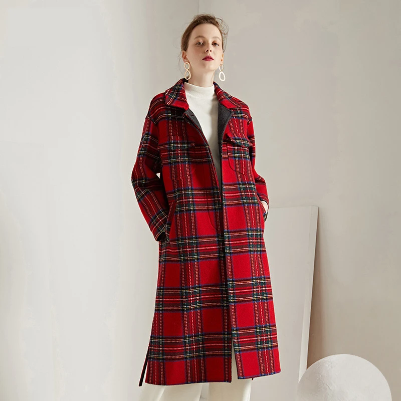

Korean Vintage 80% Wool Coat Female Spring Autumn Jacket Women Clothes 2019 Woolen Long Coats and Jackets Casaco Feminino ZT2238