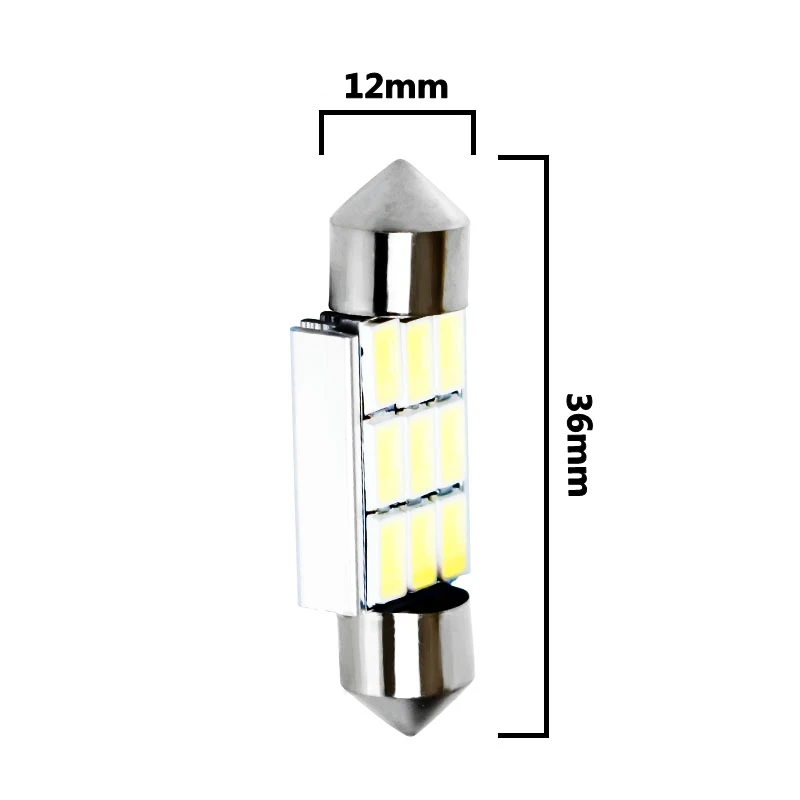 Festoon CANBUS Авто лампы 36 мм/39 мм/41 мм C10W C5W 9 SMD 5630 5730 светодиодный ошибок автомобиля гирлянда для внутреннего купола лампочки не ошибка белый 12V