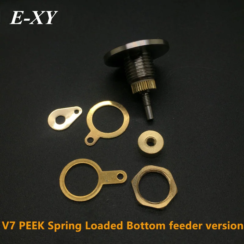 

E-XY V7 Connector DIY PEEK Spring Loaded Bottom Feeder Version E-Cigarette Accessories mod VAPE