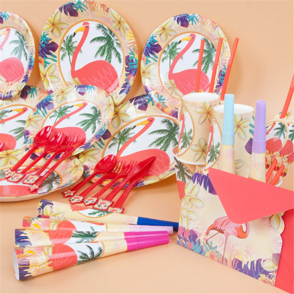 flamingo Disposable Party Tableware01
