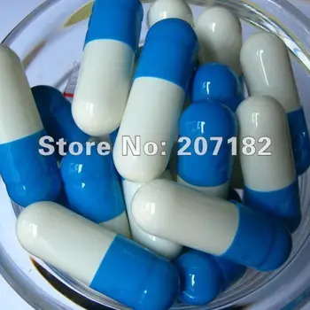 

(5,000pcs/pack) separated 0# blue/white pharmacy product, hard gelatine empty capsule