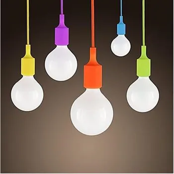 

Modern simplified fashion personality restaurant color silica gel cup decorative Pendant light