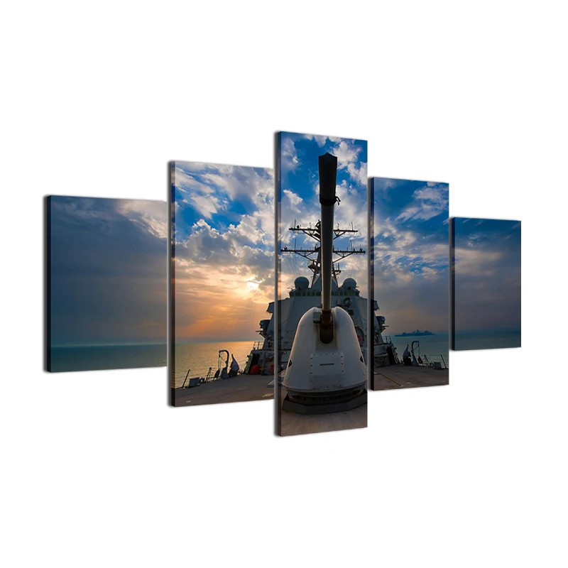 HD-Printed-Canvas-Art-Abstract-Painting-Living-Room-Wall-Decor-5-Panel-Boat-Sailing-Ship-Seascape (4)
