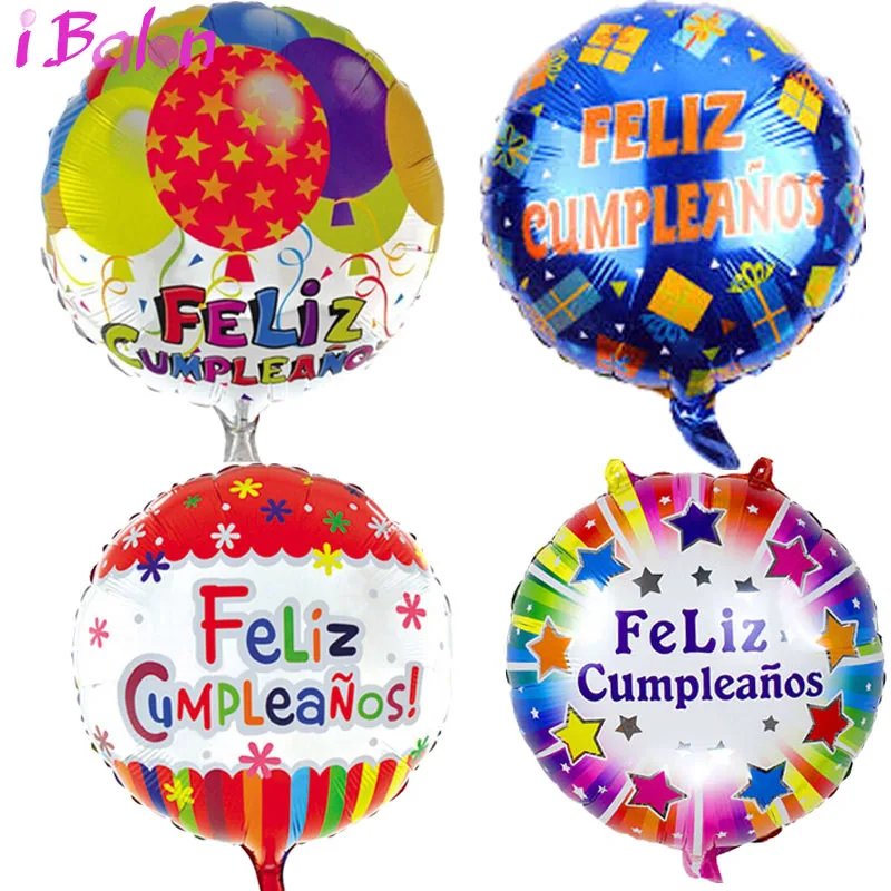 1 шт. 18 дюймов день рождения поставки испанский Feliz cumpleaños Фольга шар TE AMO Свадебный