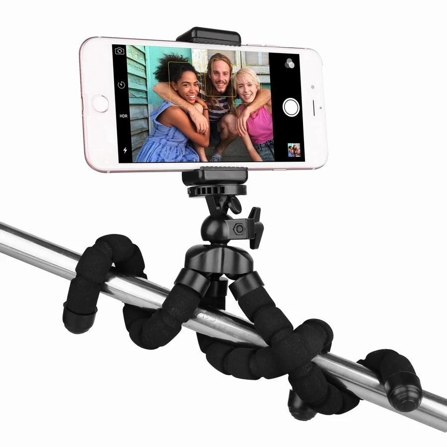 Portefeuille Mini Cell Phone Tripod Flexible Phone Holder Stand For iPhone X 8 7 Plus 6 Xiaomi mi6 Mi5 Smartphone Remote Suporte (6)