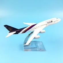 Авиакомпания boeing 747 thaiair модель самолета Модель моделирование 16 см сплав Рождественская игрушка, подарок для детей
