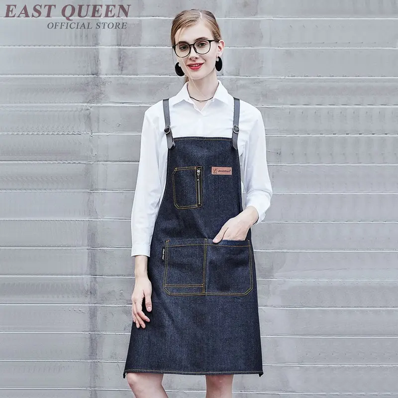 Buy Denim work barista aprons pinafore coffee