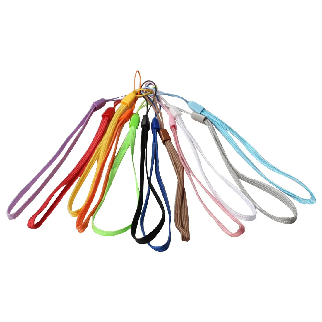 2 قطع رشاقته النقي اللون اسهم للمفاتيح ID بطاقة رياضة أحزمة هاتف المحمول USB شارة حامل DIY شنق حبل الوهق الحبل JZ44