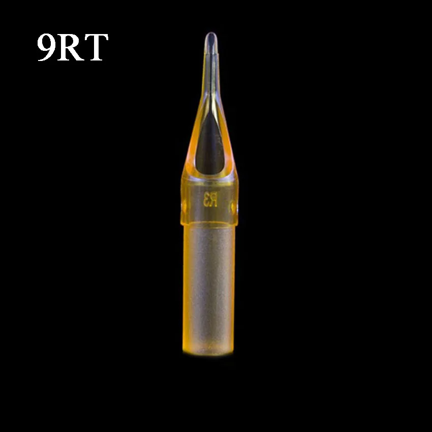 Пластиковые наконечники для тату RT FT 50 шт. круглые плоские золотые акулы стерилизованные одноразовая насадка иглы наконечники для тату-пистолета машинные иглы - Номер модели: 9RL
