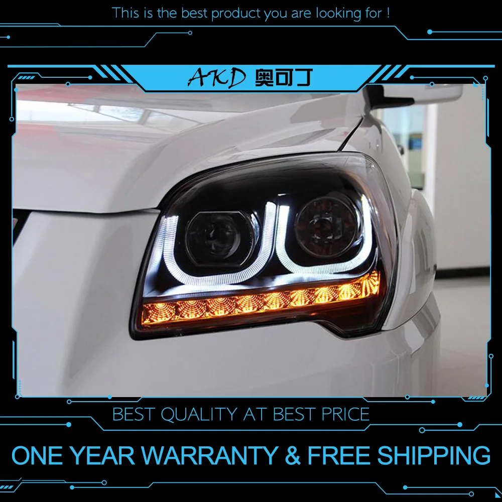 

AKD tuning cars Headlight for KIA Sportage 2007-2013 Headlight LED DRL Hid Bi Xenon beam Signal light angel eyes