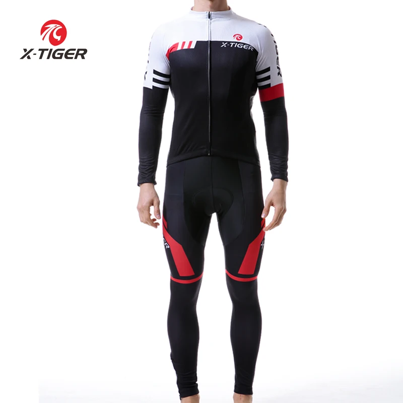 

X-TIGER Cycling Jersey Set Long Sleeve Breathable Cycling Clothing 5D Gel Pad Pants Sport Clothes MTB Road Bike Bicycle Suit