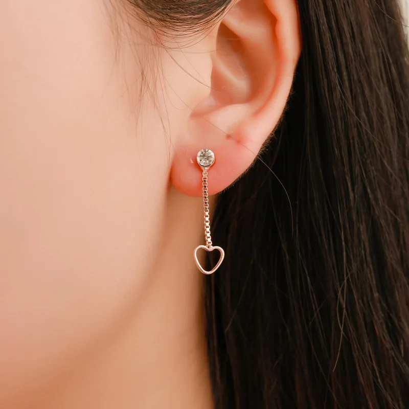 

Modyle Korean Sweety Lovely Style Drop Earrings Fashion Women Irregular Love Heart Dangle Hook Geometric Drop Earrings Gift