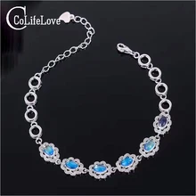 Винтажный серебряный браслет с камнями 6 шт. натуральный лунный камень браслет для женщин однотонный 925 серебряный с лунным камнем браслет Романтический подарок