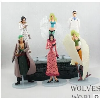6 шт./компл. одна штука Roronoa Zoro Nico Robin японское аниме ПВХ marvel фигурки кукла модель